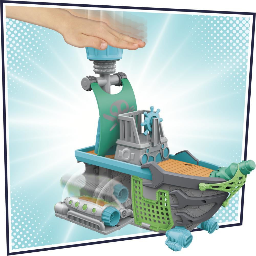 HASBRO - PJ Masks Navicella pigiapirati del cielo con 2 personaggi Sky Pirate Battleship